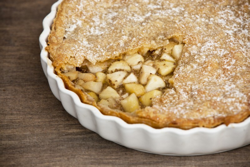 Jablečný pie s chia a likérem Jablečný pie s chia a likérem