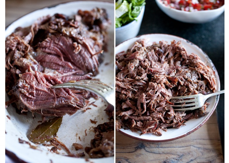 Trhané hovězí na tacos Trhané hovězí na tacos