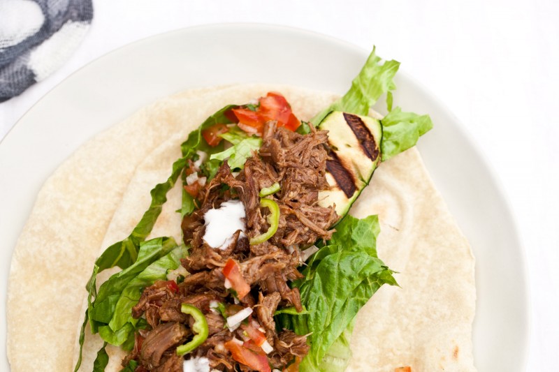 Trhané hovězí na tacos Trhané hovězí na tacos